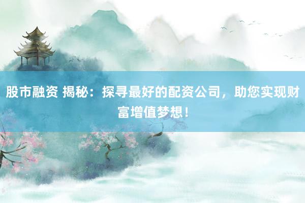 股市融资 揭秘：探寻最好的配资公司，助您实现财富增值梦想！